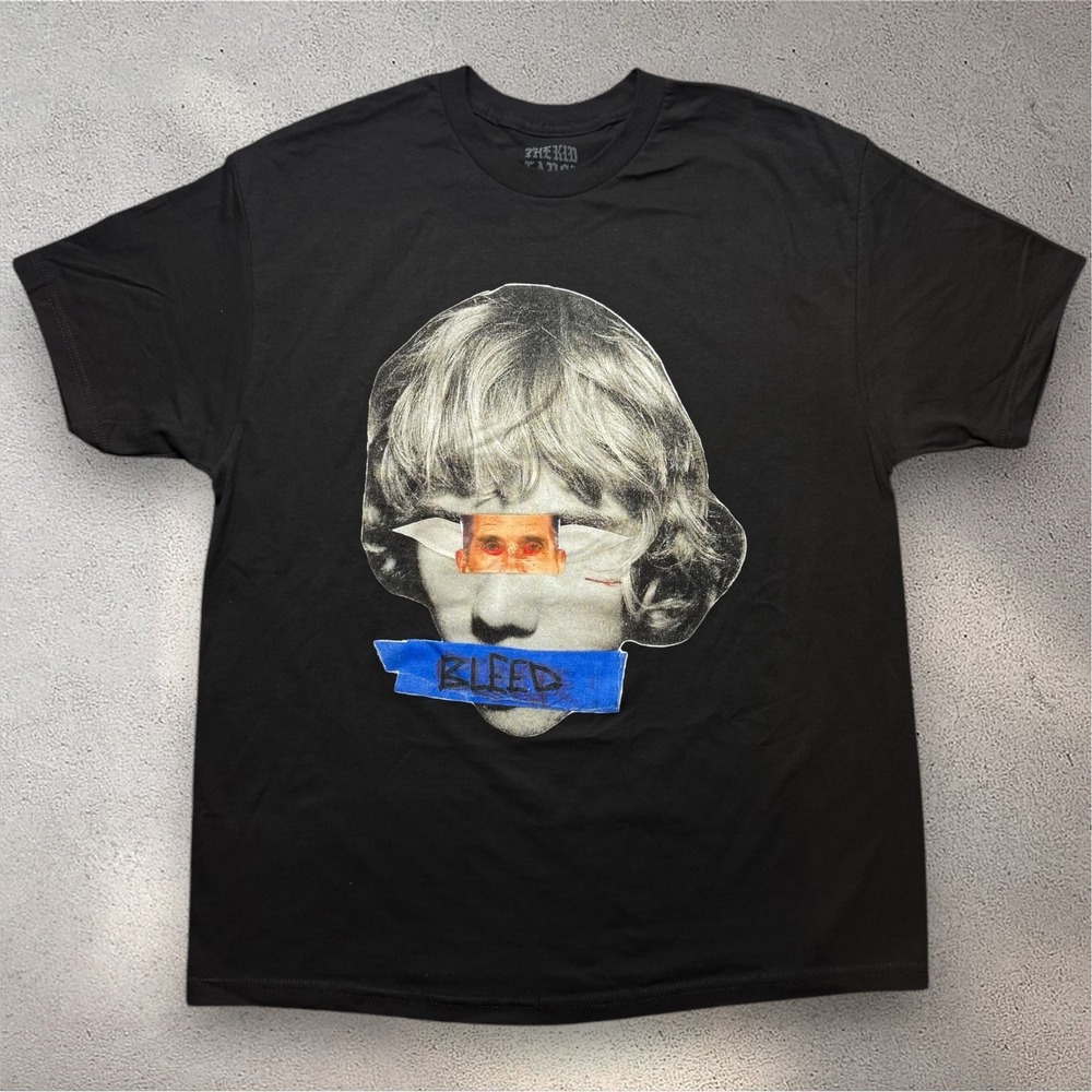 The Kid LAROI Bleed Graphic T-Shirt Mens XL Black Short Sleeve Cotton Merch